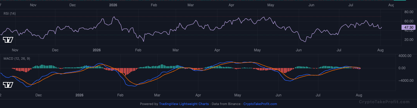 BTC RSI and MACD