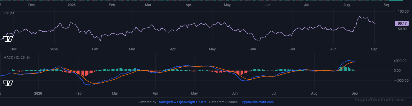 BTC RSI and MACD