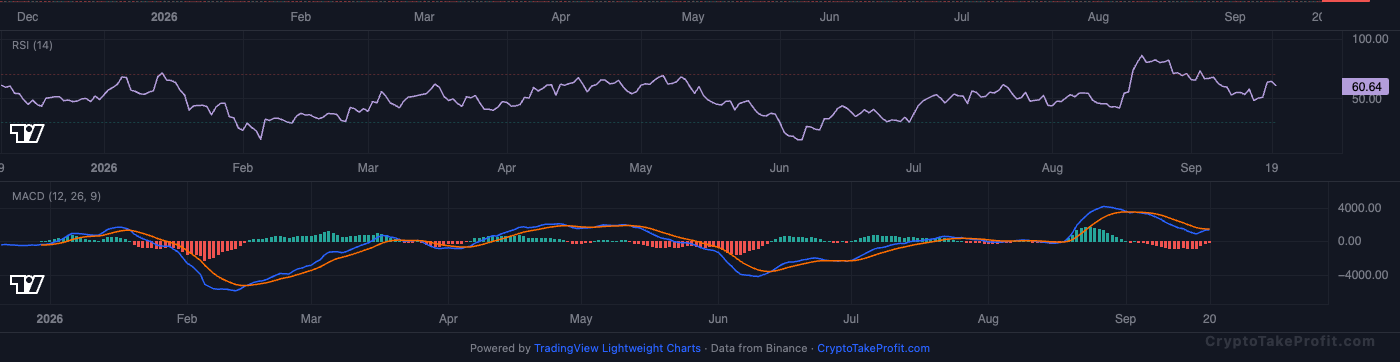 BTC RSI and MACD