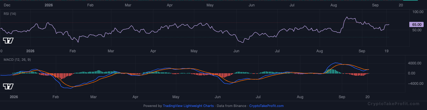 BTC RSI and MACD