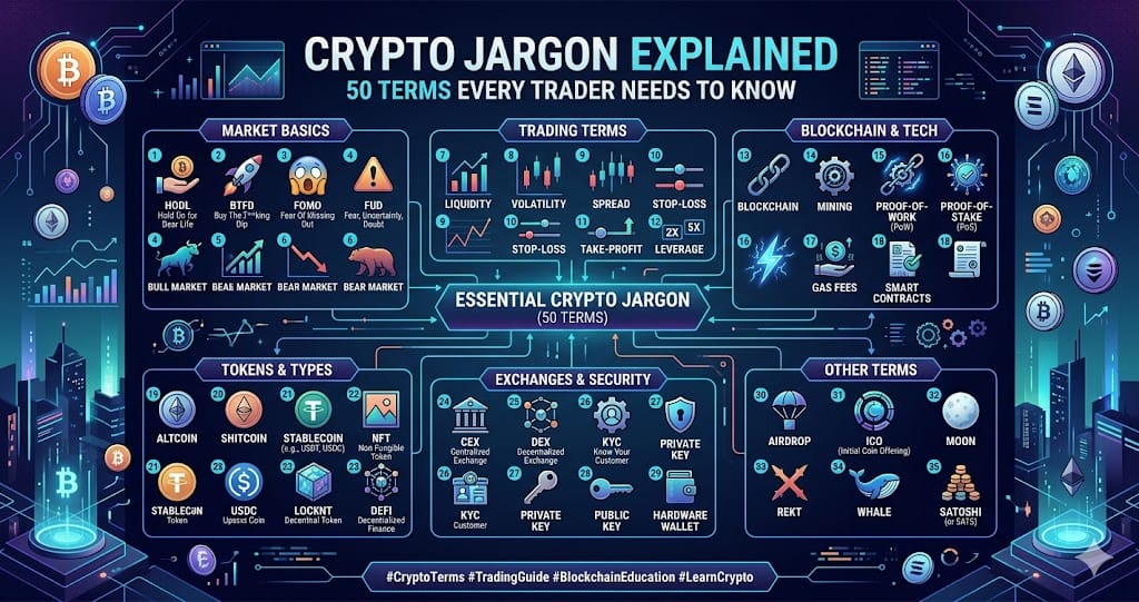 Crypto Jargon Explained: 50 Terms Every Trader Needs to Know
