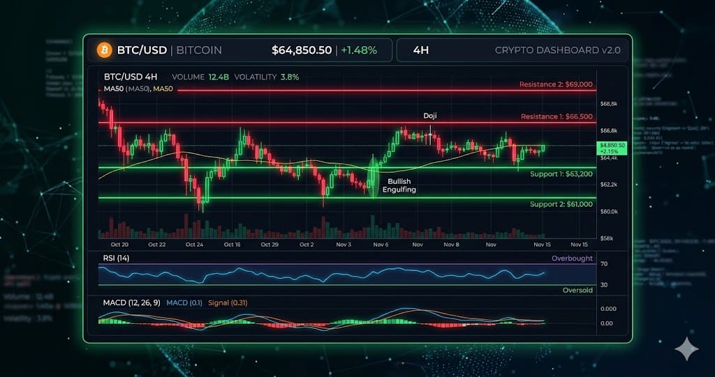 BTC Tests $67,369 Support Under Selling Pressure — Daily TA