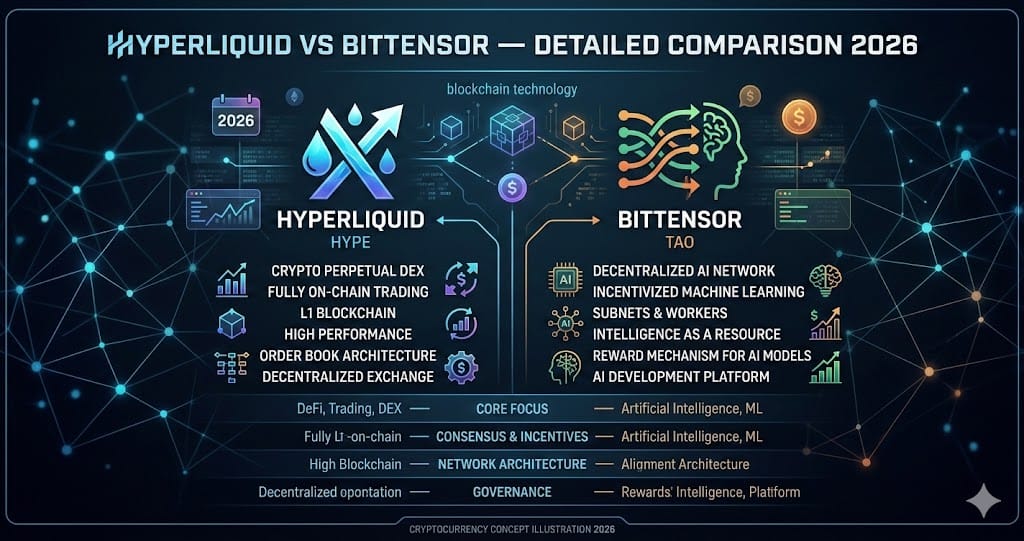 Hyperliquid vs Bittensor Detailed Comparison 2026