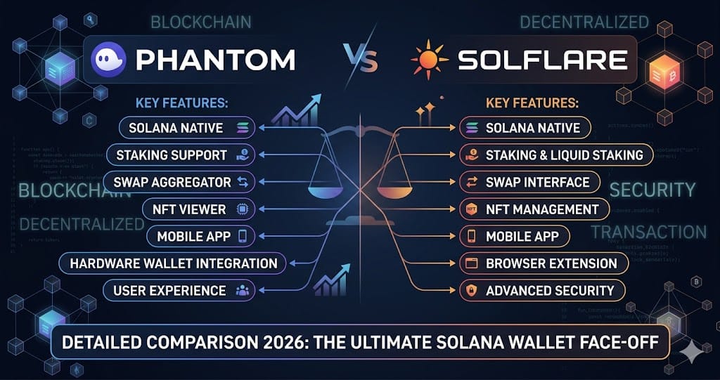 Phantom vs Solflare Detailed Comparison 2026