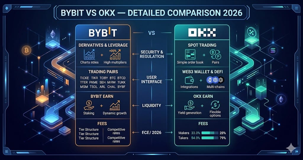 Bybit vs OKX Detailed Comparison 2026