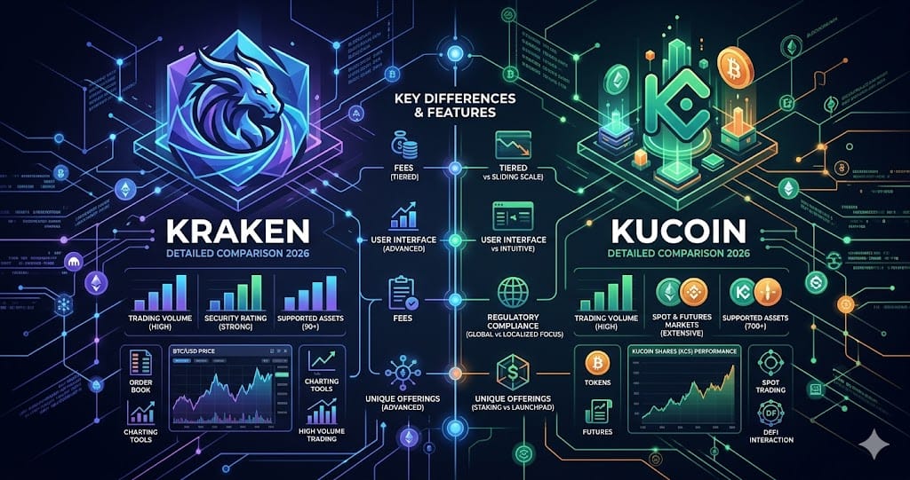 Kraken vs KuCoin Detailed Comparison 2026