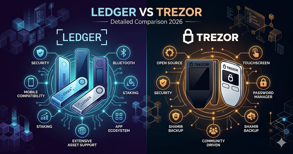 Ledger vs Trezor Detailed Comparison 2026