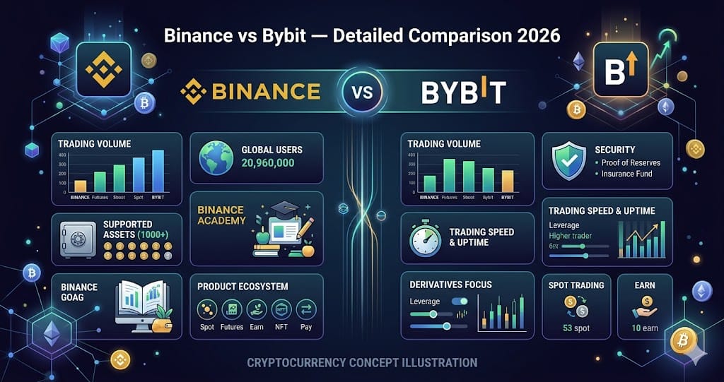 Binance vs Bybit Detailed Comparison 2026