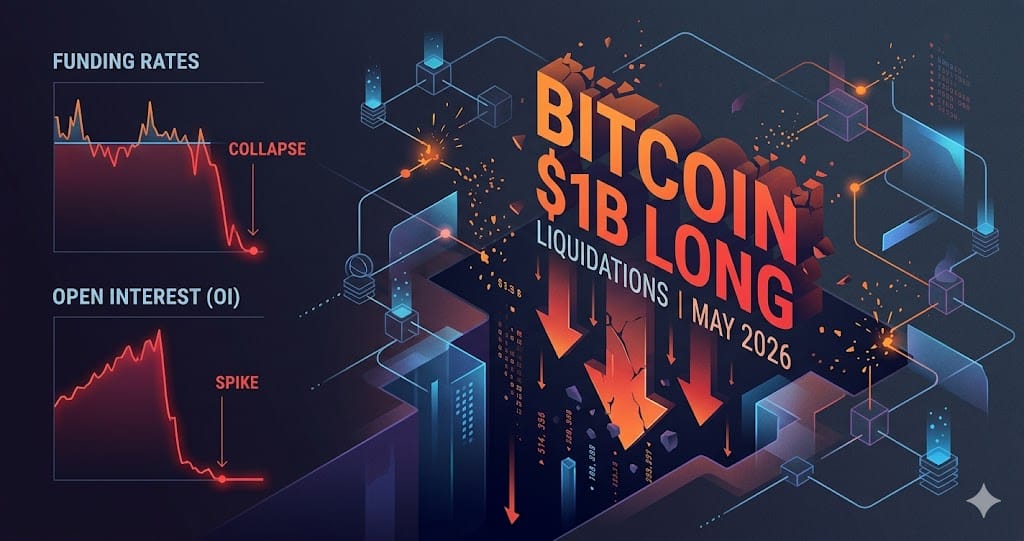 Bitcoin $1B Long Liquidations in May 2026 Funding Rates and OI Collapse Explained
