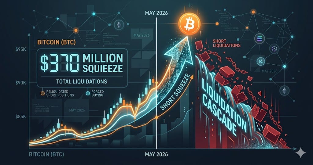 Bitcoins $370M Short Squeeze Reading the May 2026 Liquidation Cascade
