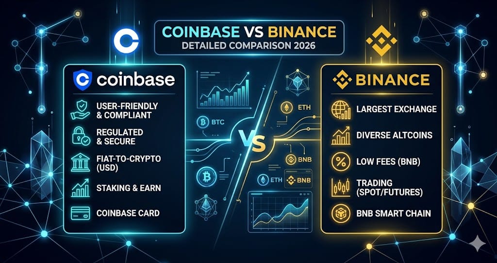 Coinbase vs Binance Detailed Comparison 2026