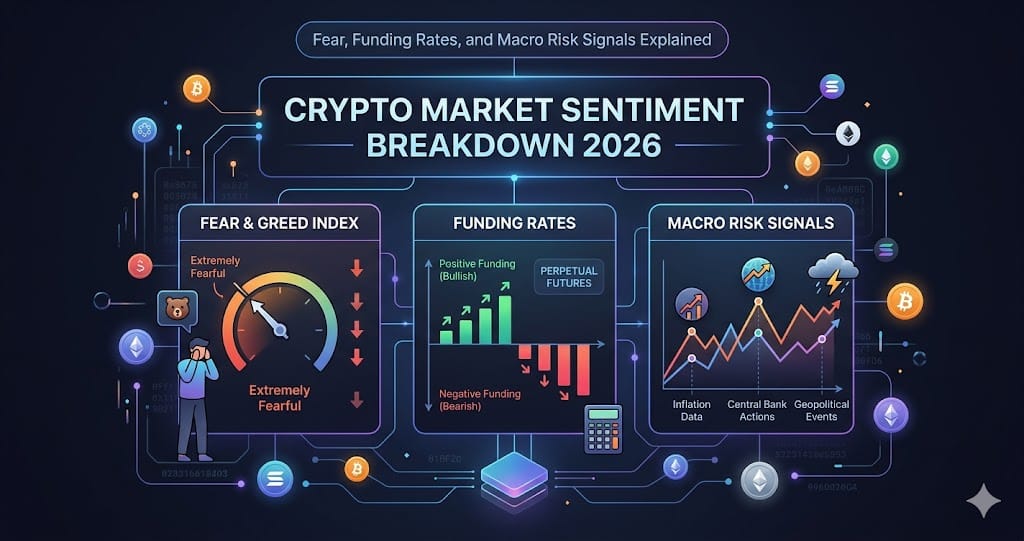 Crypto Market Sentiment Breakdown 2026 Fear Funding Rates and Macro Risk Signals Explained