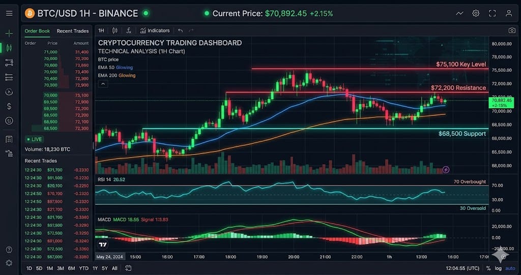 BTC at $73,806 — Daily Crypto Technical Analysis (May 29, 2026)