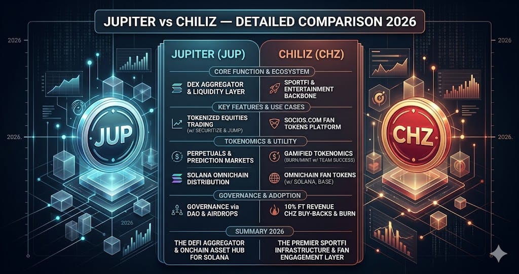 Jupiter vs Chiliz Detailed Comparison 2026