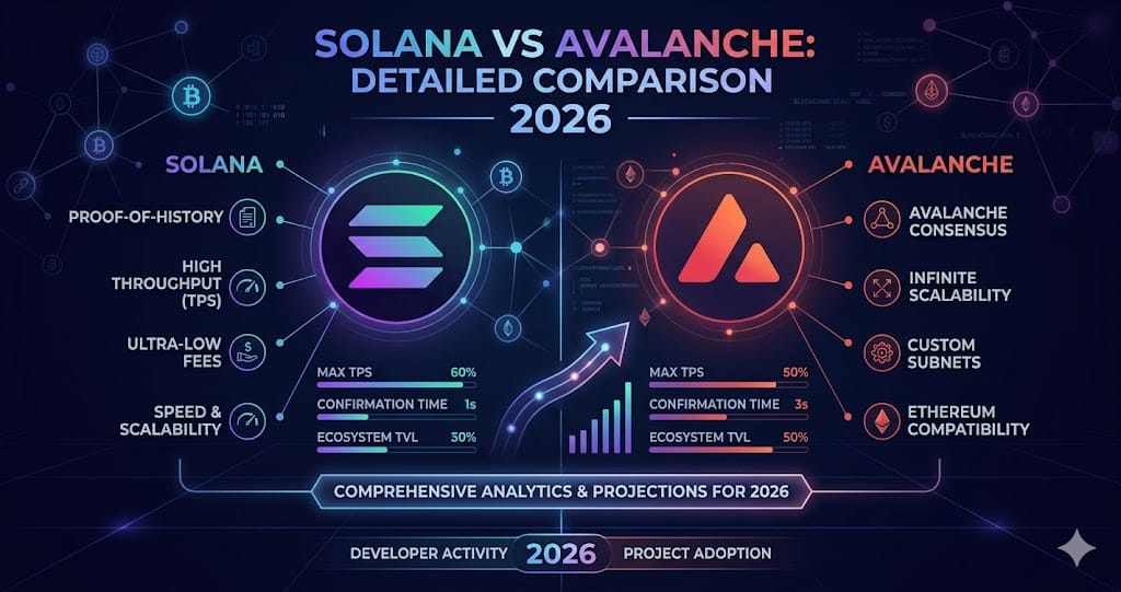 Solana vs Avalanche Detailed Comparison 2026