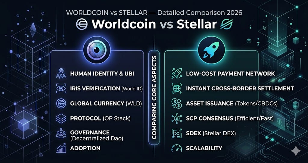 Worldcoin vs Stellar Detailed Comparison 2026
