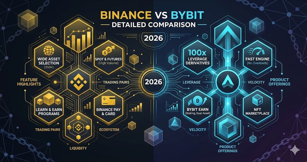Binance vs Bybit Detailed Comparison 2026