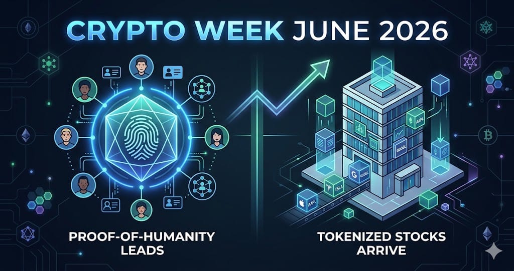 Crypto Week June 2026 Proof-of-Humanity Leads as Tokenized Stocks Arrive