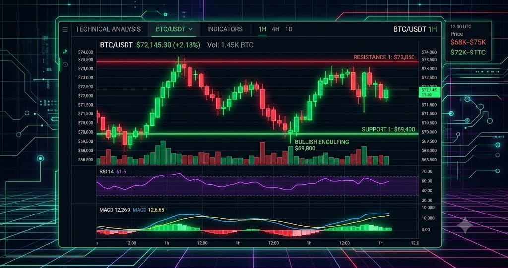 BTC at $70,034 Hits Oversold Territory (RSI 30) — TA Report