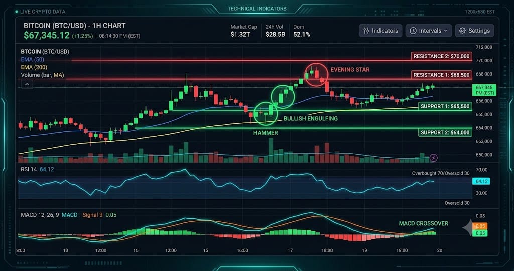 BTC at $67,124 Hits Oversold Territory (RSI 25) — TA Report