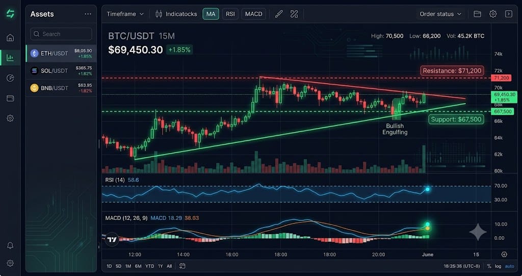 BTC at $61,476 Hits Oversold Territory (RSI 18) — TA Report