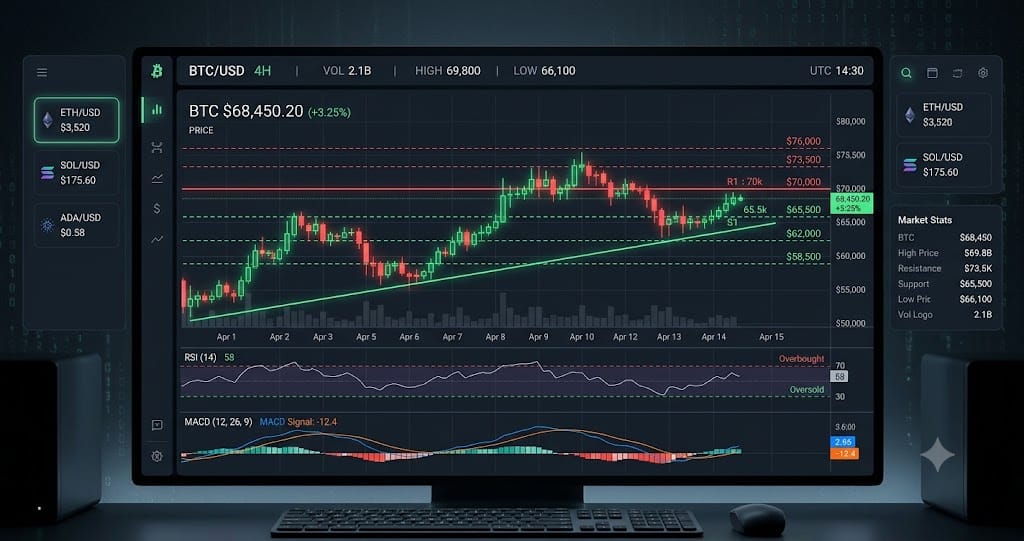 BTC at $62,172 Hits Oversold Territory (RSI 24) — TA Report
