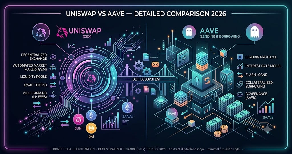Uniswap vs Aave Detailed Comparison 2026