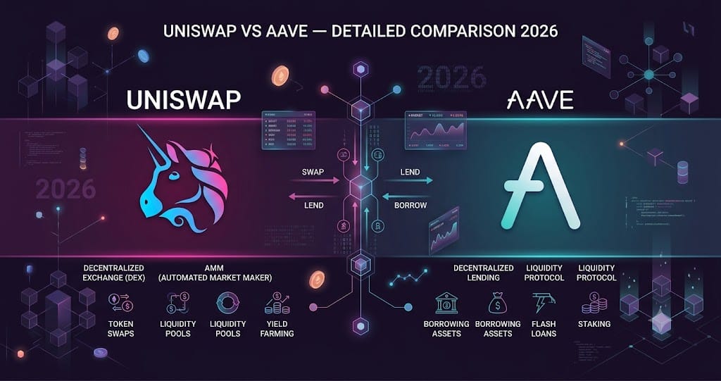 Uniswap vs Aave Detailed Comparison 2026