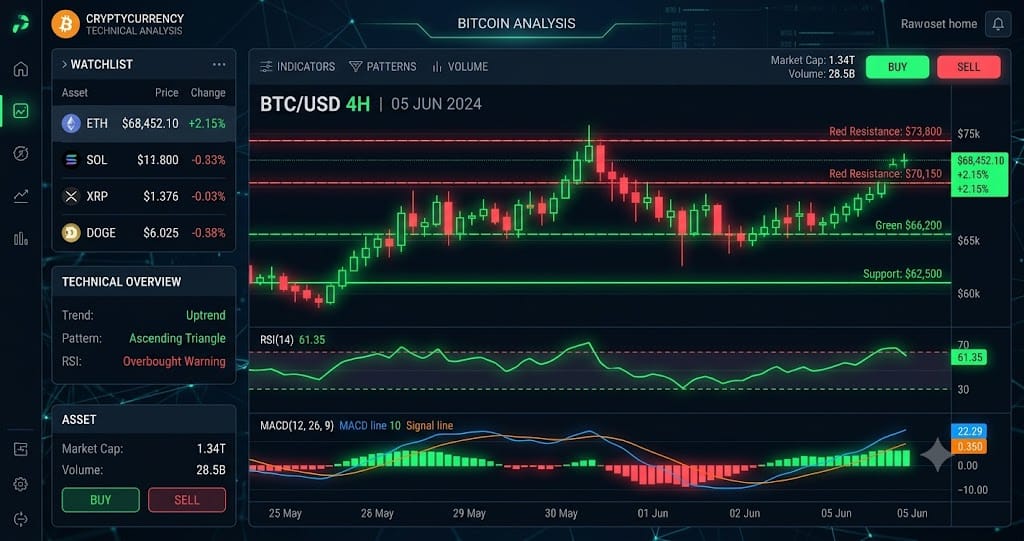 BTC Tests $63,651 Support Under Selling Pressure — Daily TA