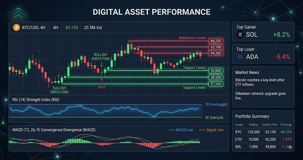 BTC at $63,983 — Daily Crypto Technical Analysis (August 11, 2026)