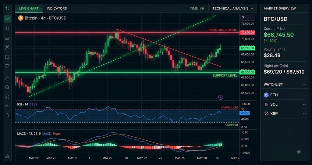 BTC Tests $63,760 Support Under Selling Pressure — Daily TA