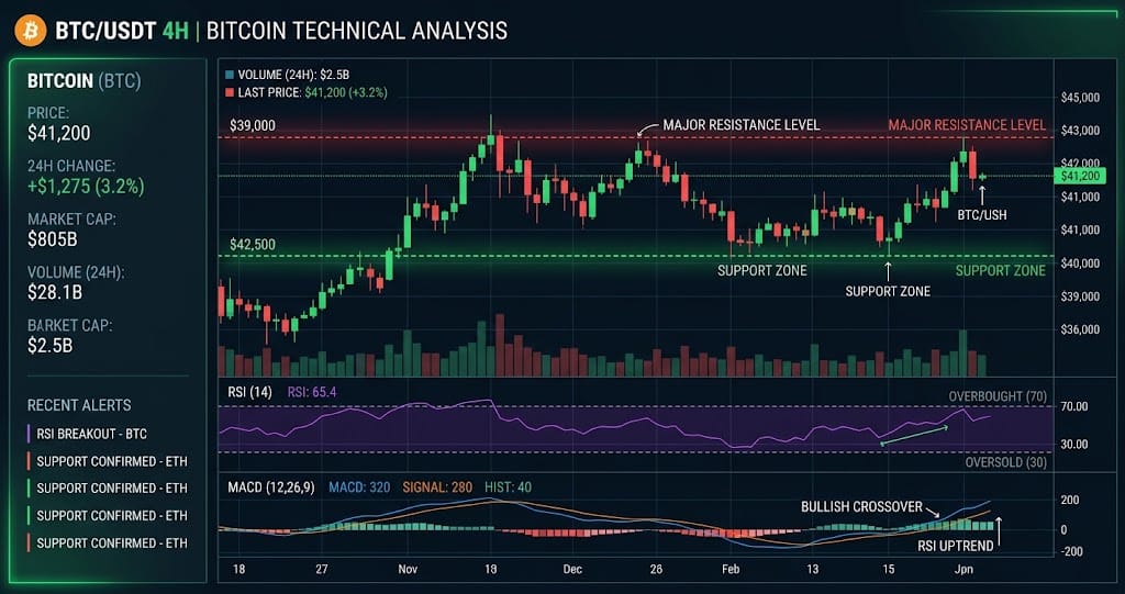 BTC at $69,958 Enters Overbought Zone (RSI 76) — TA Report