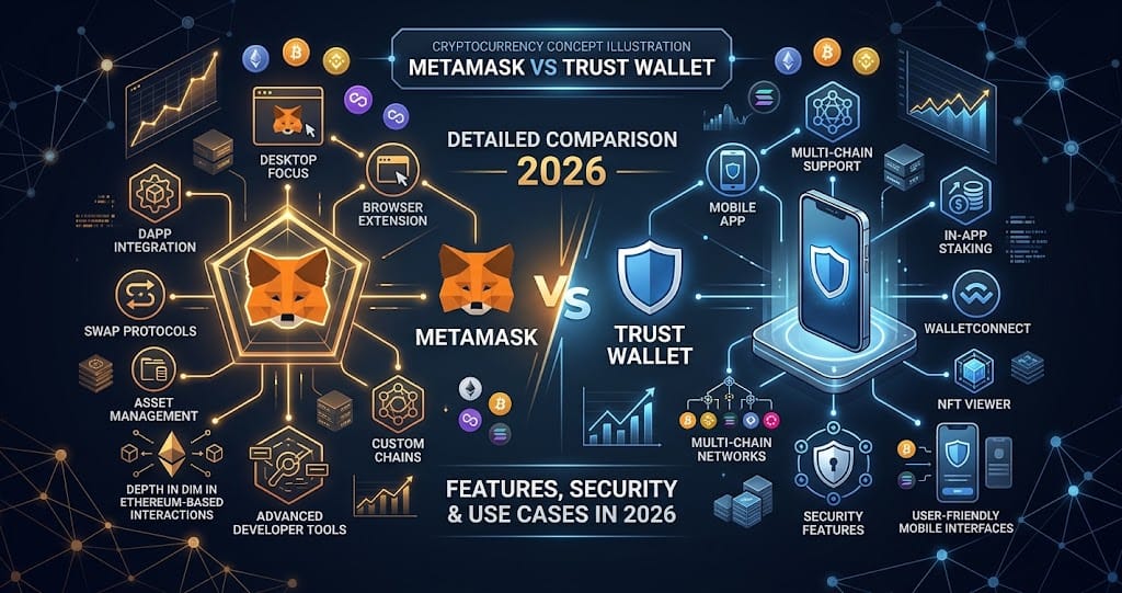 MetaMask vs Trust Wallet Detailed Comparison 2026