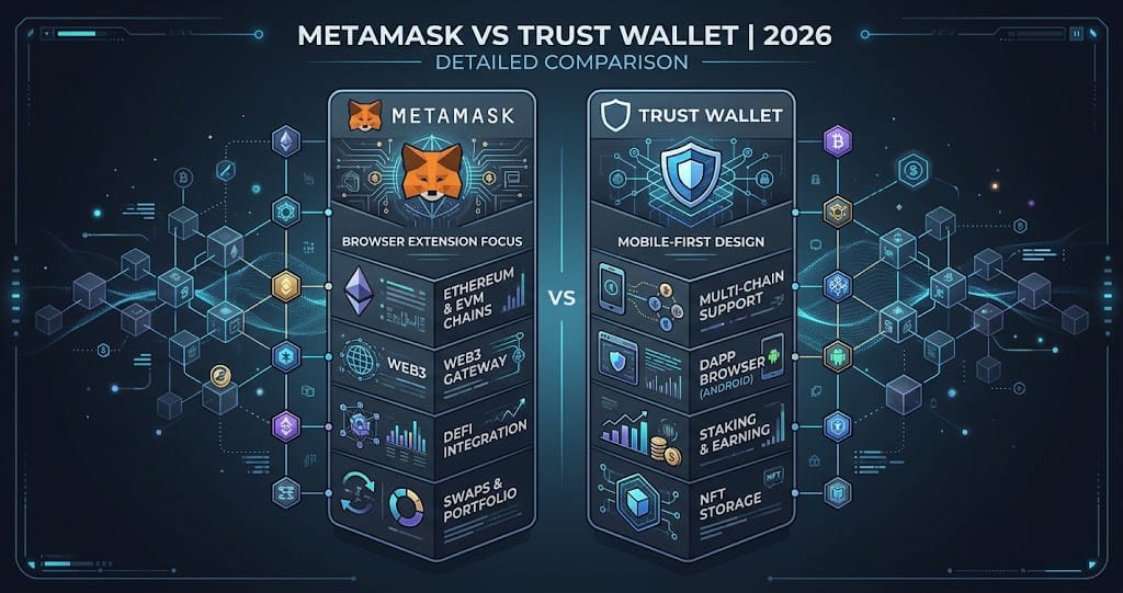 MetaMask vs Trust Wallet Detailed Comparison 2026