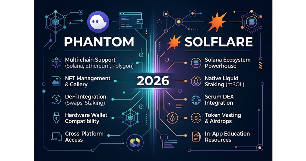 Phantom vs Solflare Detailed Comparison 2026