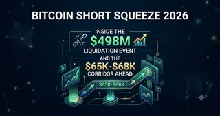 Bitcoin Short Squeeze 2026 Inside the $498M Liquidation Event and the $65K-$68K Corridor Ahead