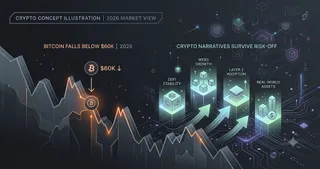 Crypto Narratives Survive Risk-Off As Bitcoin Falls Below $60K in 2026