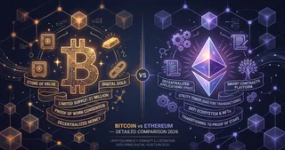 Bitcoin vs Ethereum Detailed Comparison 2026