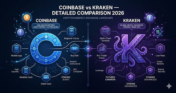 Coinbase vs Kraken Detailed Comparison 2026
