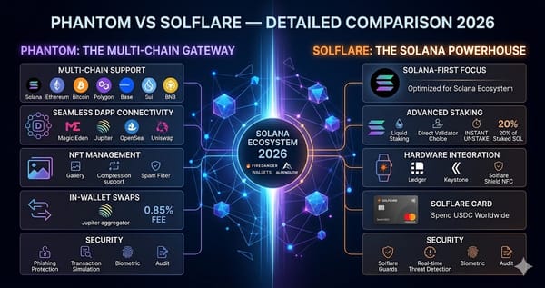 Phantom vs Solflare Detailed Comparison 2026