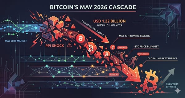 Bitcoins May 2026 Cascade How a PPI Shock Wiped USD 1.22 Billion in Two Days