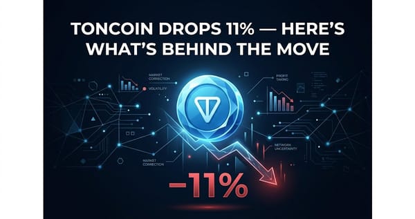 Toncoin Drops 11% Heres Whats Behind the Move