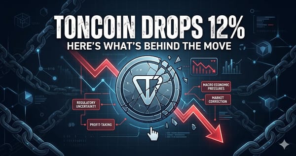 Toncoin Drops 12% Heres Whats Behind the Move
