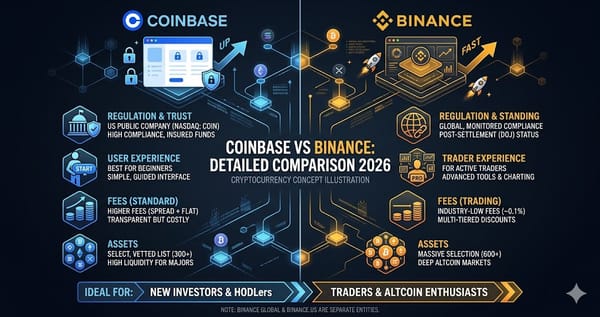 Coinbase vs Binance Detailed Comparison 2026