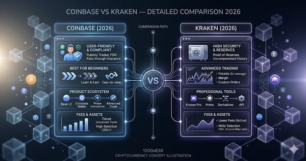 Coinbase vs Kraken Detailed Comparison 2026