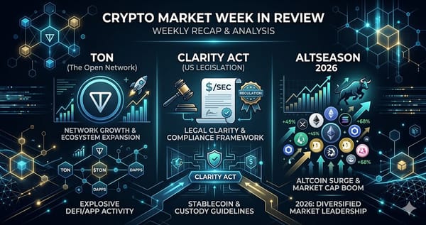 Crypto Market Week in Review TON Clarity Act and Altseason 2026