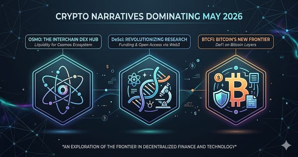 Crypto Narratives Dominating May 2026 OSMO DeSci and BTCFi