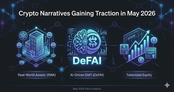 Crypto Narratives Gaining Traction in May 2026 RWA DeFAI and Tokenized Stocks