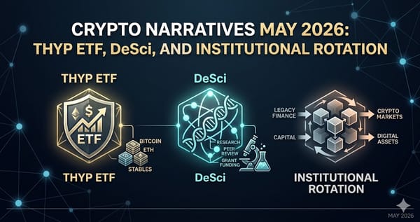 Crypto Narratives May 2026 THYP ETF DeSci and Institutional Rotation