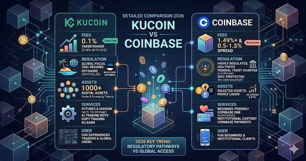 KuCoin vs Coinbase Detailed Comparison 2026